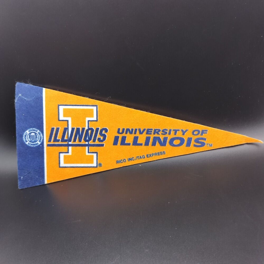 University of Illinois Fighting Illini NCAA Mini Pennant 9" Rico Tag Express